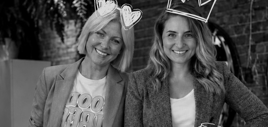 Mia and Kristen, co-founders of Hive Hub Collective, who built the back-end AI, front-end human framework